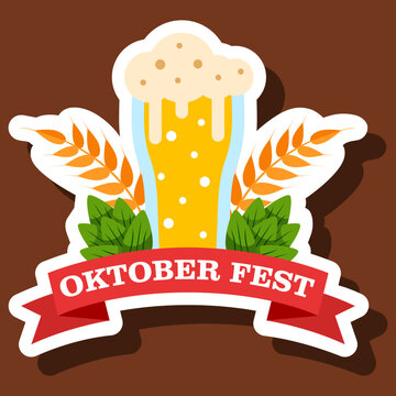 Oktoberfest Traditional Glass of Beer Festival Sticker