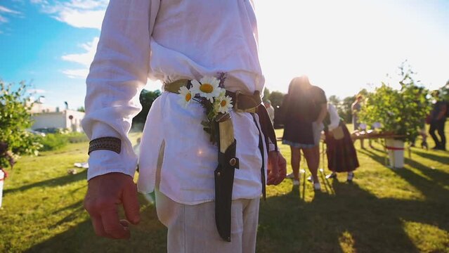 Celebration of the midsummer holidays (Ligo) in Latvia 