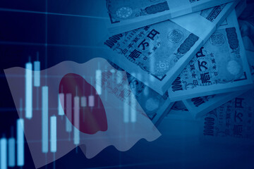 金融コンセプト　株価・為替レートの変動	