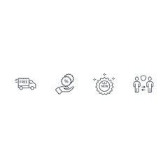 shopping, e-commerce icons set . shopping, e-commerce pack symbol vector elements for infographic web