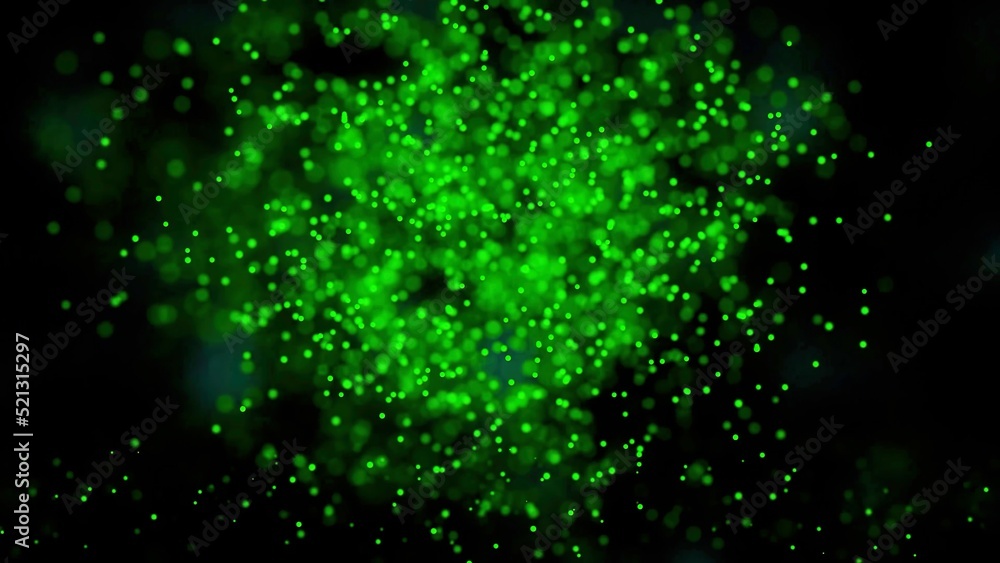 Poster animation of plexus network from wifi symbol on colorful background with flowing of plexus particles