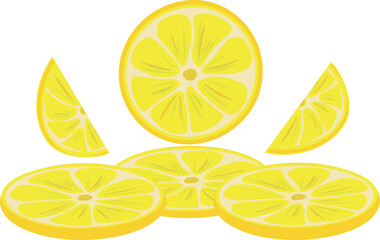 ilustración de trozos de limón y naranja