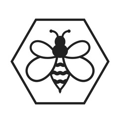 Bee Vector, Bee Icon, Honeybee, Bee Logo, Buzz, Wildlife Bee, Honeybee Illustration, Vector Illustration Background