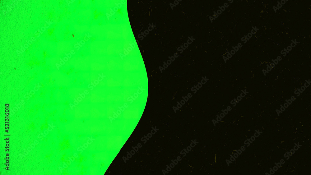 Poster colored background moves in wavy line on black background. animation. illusion of wavy movement of t