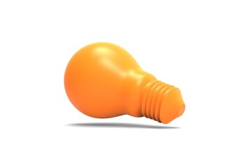 3d illustration of light bulb isolated