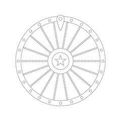 Fortune Wheel tracing worksheet for kids