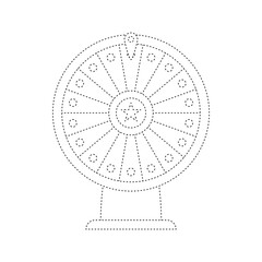 Fortune Wheel tracing worksheet for kids