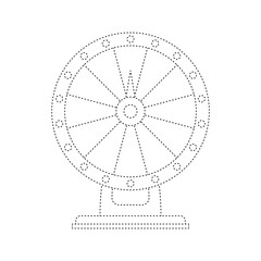 Fortune Wheel tracing worksheet for kids