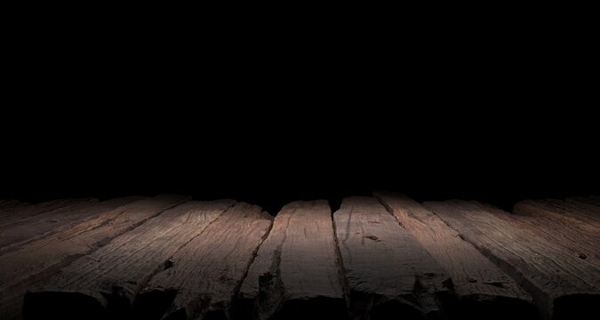 Rustic Old Wood Platform For Product Mockup