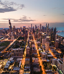 Fototapeta premium Aerial view of Chicago