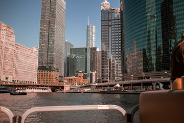 city skyline on the river
