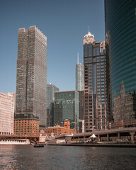 city skyline on the river