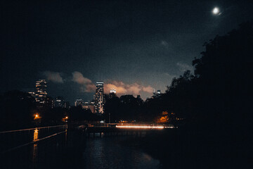 Naklejka na ściany i meble city skyline at night