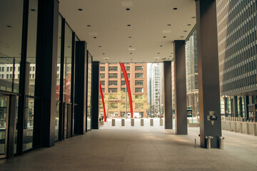 corridor in the city