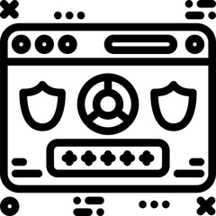 Security Line icon vector design and illustration template