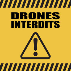 Logo drones interdits.
