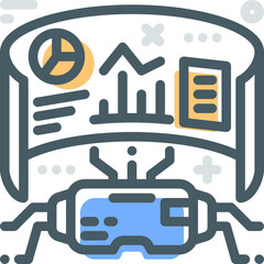 Analyst Dual Tone icon vector design and illustration template