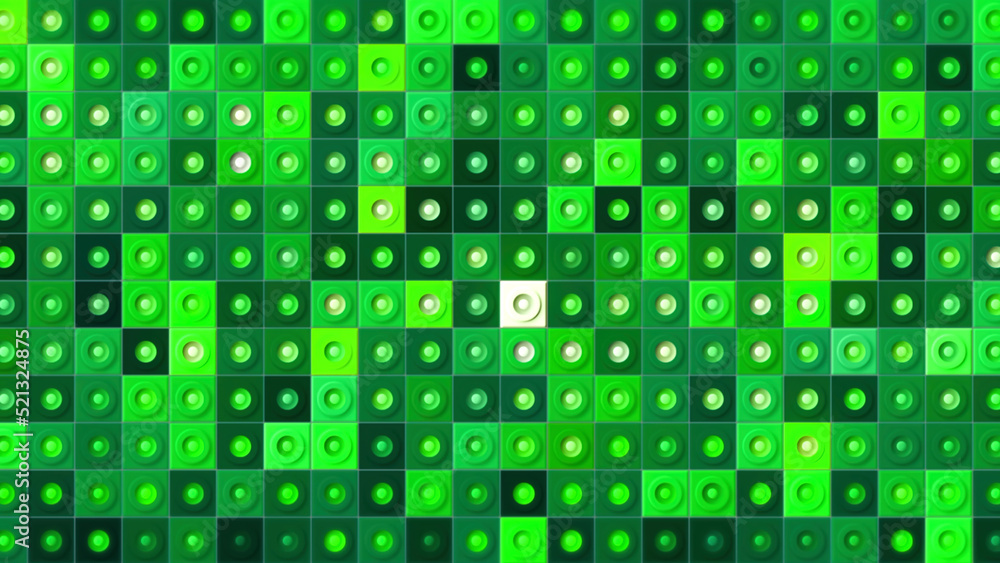 Poster mosaic background of shimmering colored squares with dots. motion. bright multicolored background of