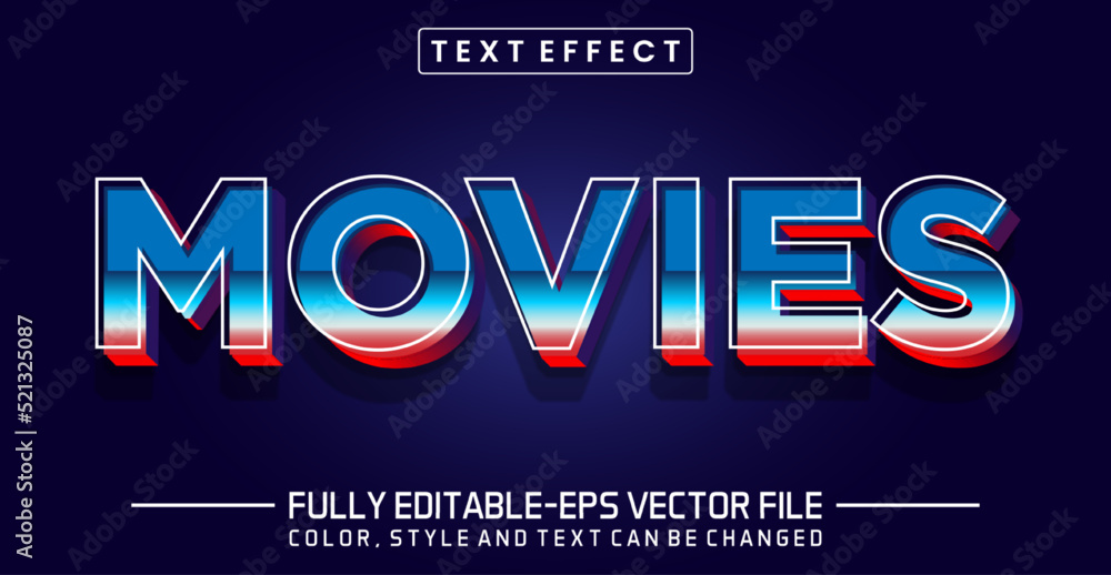Wall mural Movies tech text typography style effect - Wall murals