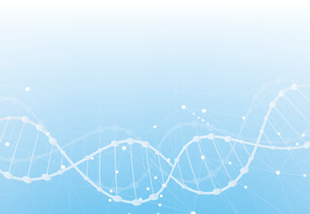 DNA concept. Science template, wallpaper or banner with molecules design. Vector illustration