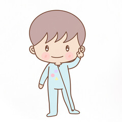 Obraz premium Illustration of one child standing