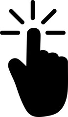 Touch vector icon. Black illustration isolated on white background for graphic and web design..eps