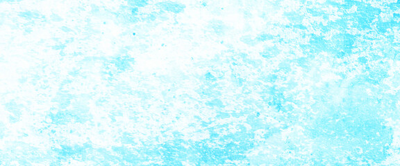 White and blue color frozen ice surface design abstract background. blue and white watercolor paint splash or blotch background with fringe bleed wash and bloom design. 