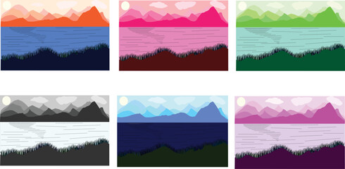 set of mountains for anywhere use