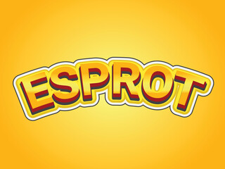 Bsprot text effect template with 3d bold style use for logo