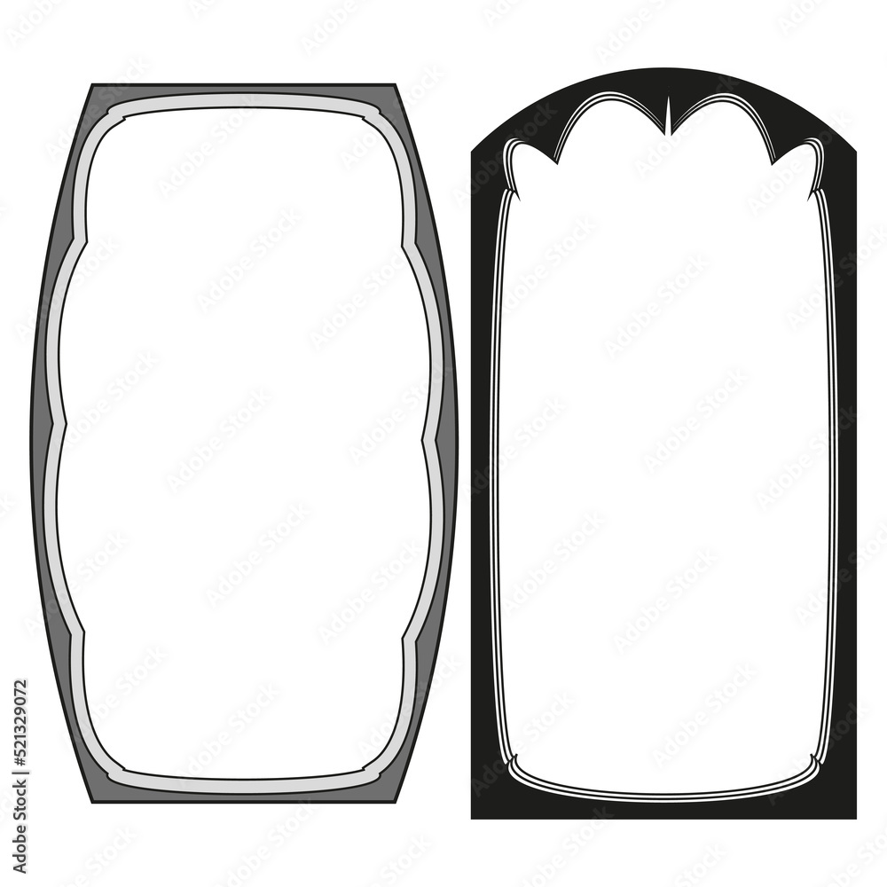 Poster edge frame. frame set. vector illustration. stock image.
