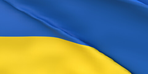 Ukraine flag yellow blue color waving patriotism national symbol peace ukrainian freedom independence banner sign country government politic europe day democracy pride celebration festival emblem 