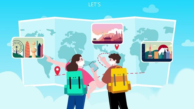 Let's go travelling, different countries and cities