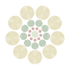 Fancywork imitation string colorful circles