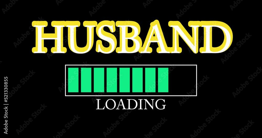 Poster husband text with loading, downloading, uploading bar indicator. download, upload on computer screen