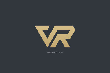 VR Letter V Combination Monogram Logo