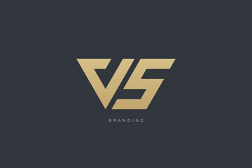 VS Letter V Combination Monogram Logo