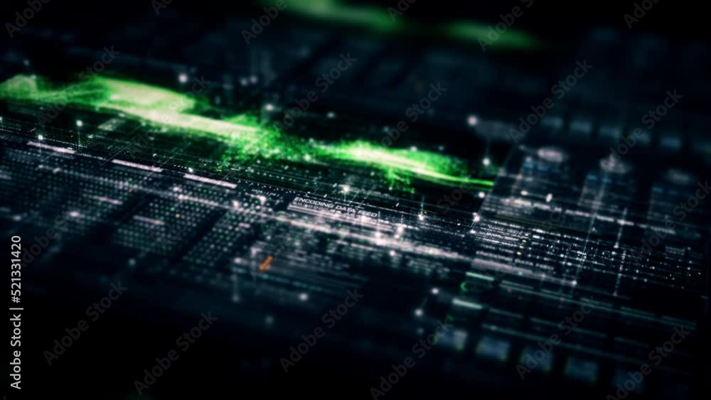 Leinwandbilder Futuristic hi-tech user interface head up display elements with digital data information display for background computer desktop screen