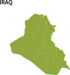 イラク/ IRAQの地域区分イラスト