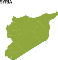 シリア/SYRIAの地域区分イラスト