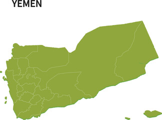 イエメン/YEMENの地域区分イラスト