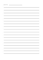 Cursive handwriting tablet paper seamless pattern, lines, and dashed lines for notebook paper printing templates.