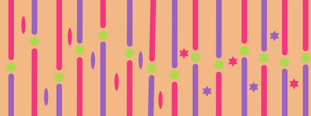 Background with colorful stripes and stars.For Vector Illustration of Stars Background for Celebration,banner,etc.