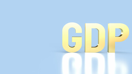 gold gdp for business concept 3d rendering