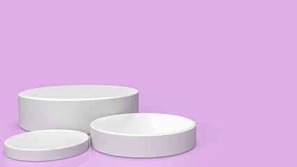 The white podium for present or promotion concept 3d rendering