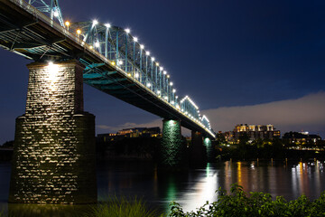 Walnut Street Bridge at night - Chattanooga TN 