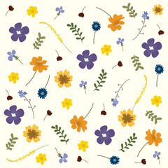 spring flowers collection pattern free vector