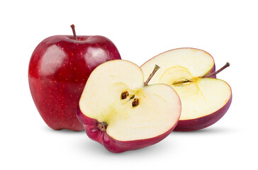 Red apple isolated on white