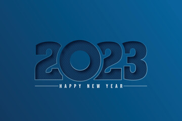 2023 vector on paper cut background. 2023 vector concept. Festive numbers design. Lettering 2023 vector concept EPS 10