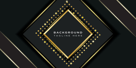 Abstract black and gold background Luxury style. Vector illustration
