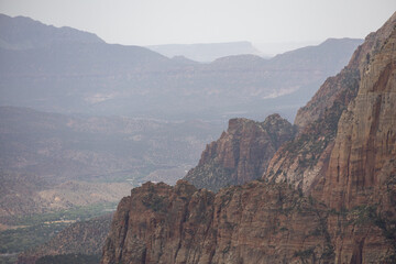 Fototapeta na wymiar mesa plateau in zion national park utah